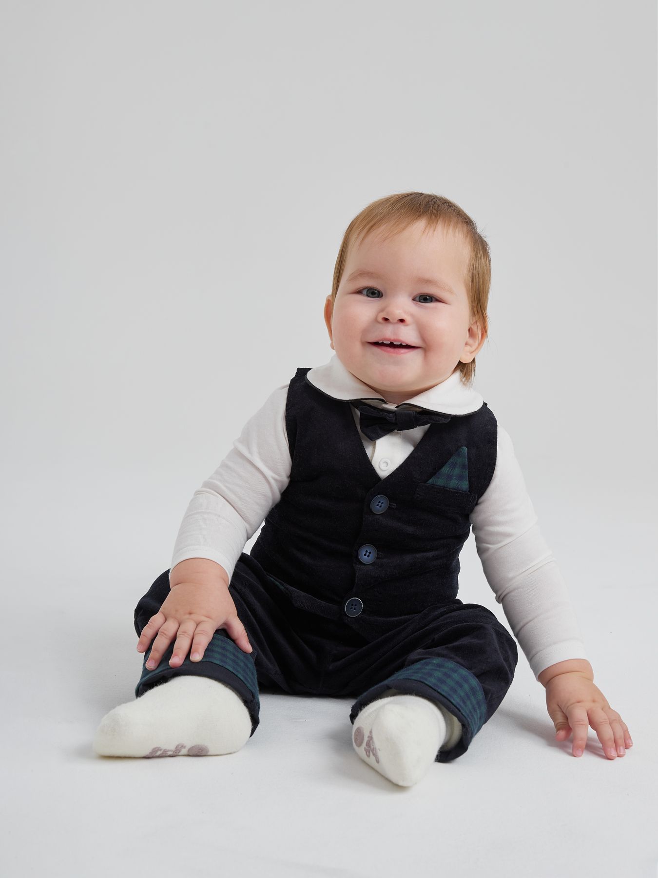 Комплект для мальчиков: боди, жилетка, брюки Happy Baby купить по цене4380руб. в Москве в официальном интернет-магазине