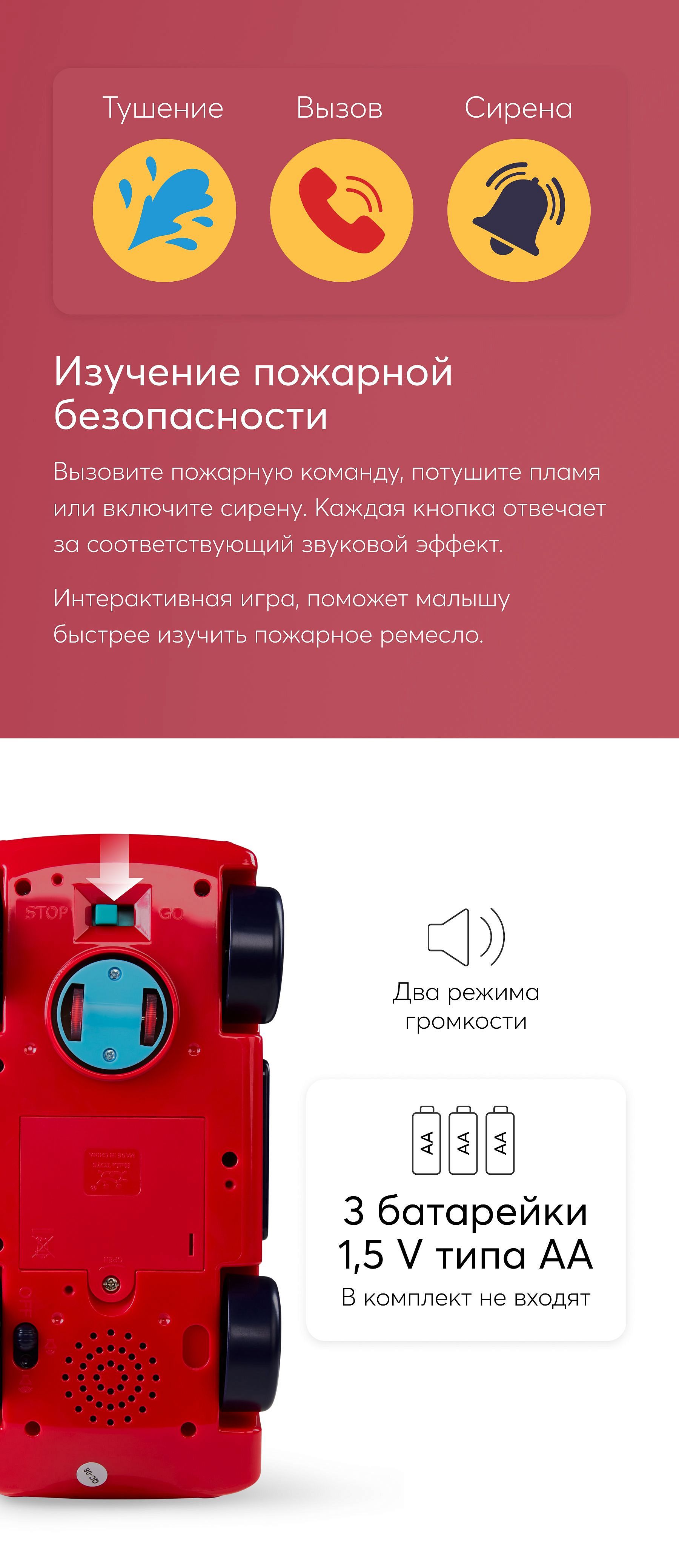 Игрушка пожарная машина FIRE TRUCK